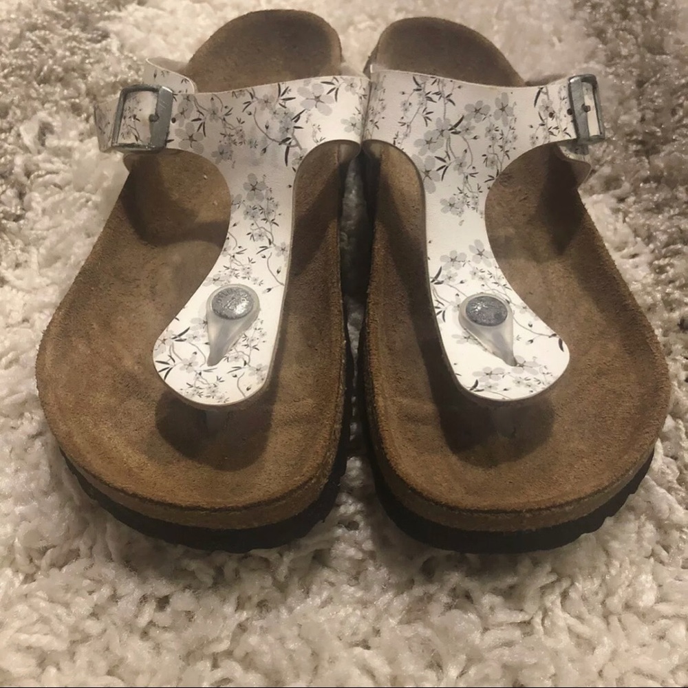 papillio Birkenstock t strap floral sandals 8-8.5